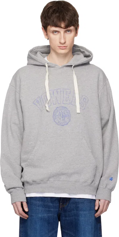 Vowels Gray Faded Collegiate Hoodie
