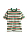 Vowels Horizontal-striped Logo-print T-shirt In Multi