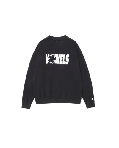 Vowels Icon Spell Out Crewneck In Black
