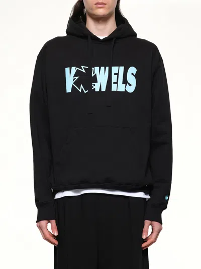 Vowels Icon Spell Out Hoodie In Black