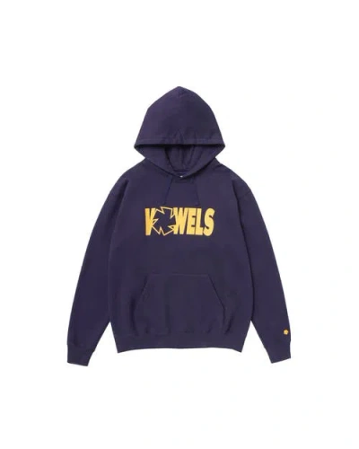 Vowels Icon Spell Out Hoodie In Blue