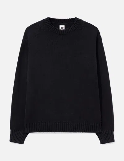 Vowels Knit Crewneck In Black