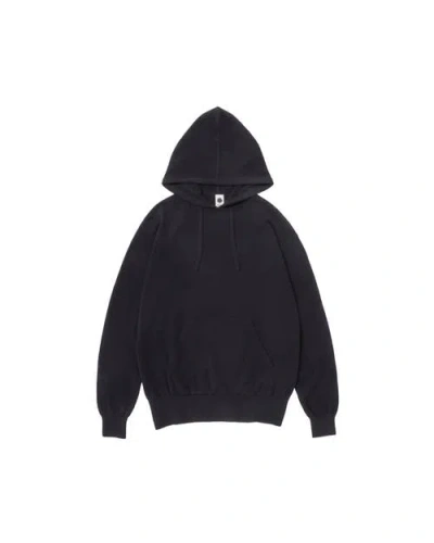 Vowels Knitted Hoodie In Black