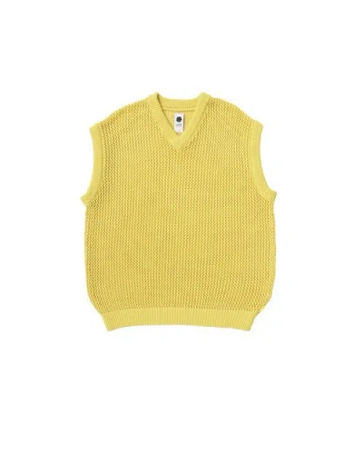 Vowels Knitted Vest In Yellow