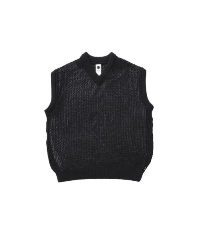 Vowels Knitted Vest In Blue
