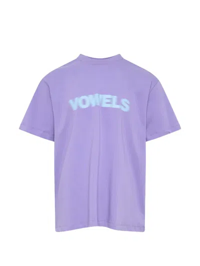 Vowels Logo-print Cotton T-shirt In Purple