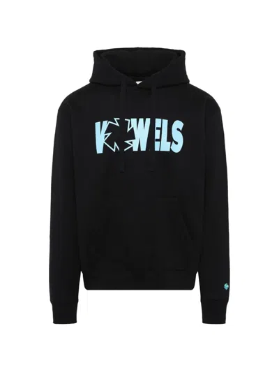 Vowels Logo-print Hoodie In Black