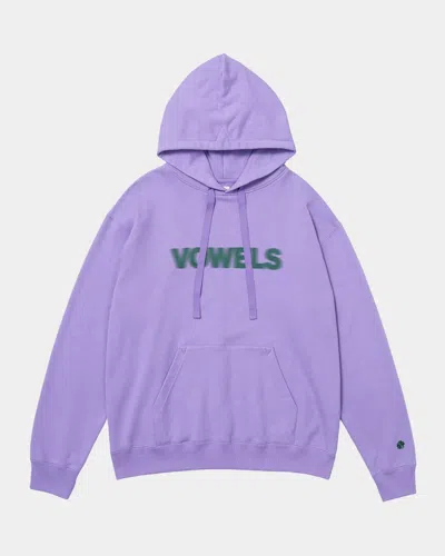 Vowels Men & Apos;s Blur Logo Hoodie In Lavender