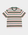 Vowels Short Sleeve Stripe Tee In Multi