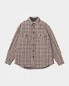 Vowels Double Pocket Shirt Jacket In Multi