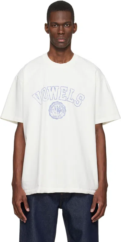 Vowels Off-white Faded Collegiate T-shirt