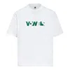 Vowels Overall Tee In White