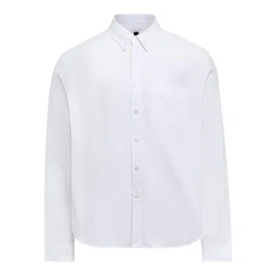 Vowels Oxford Button Down Shirt In White