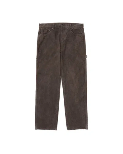 Vowels Painter Pants In Brown