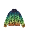 Vowels Printed Fleece Jacket In Multi