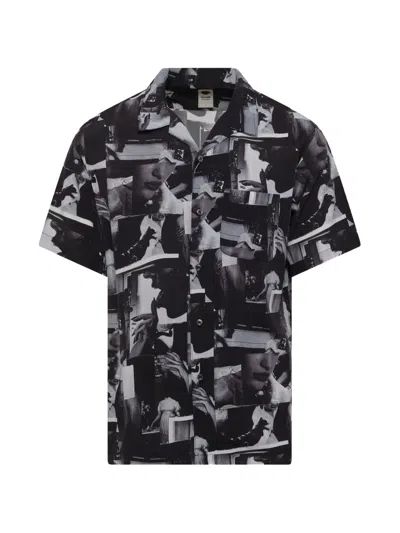 Vowels Printed Shirt In Black