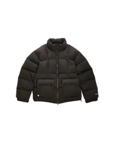 Vowels Puffer Jacket In Black