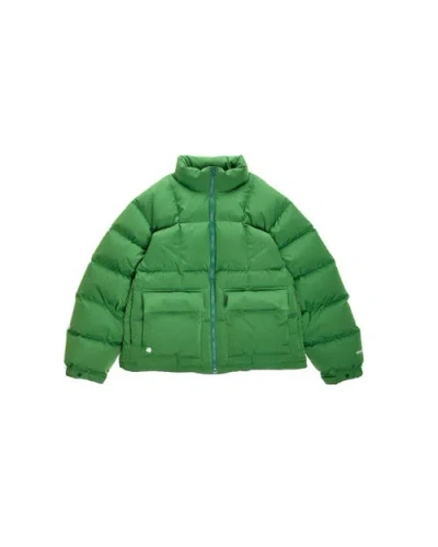 Vowels Puffer Jacket In Green