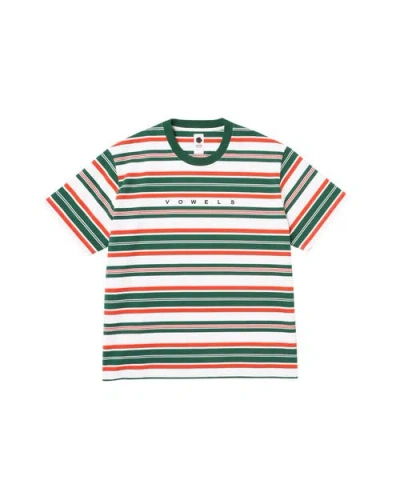 Vowels Short Sleeve Stripe Tee In Multi