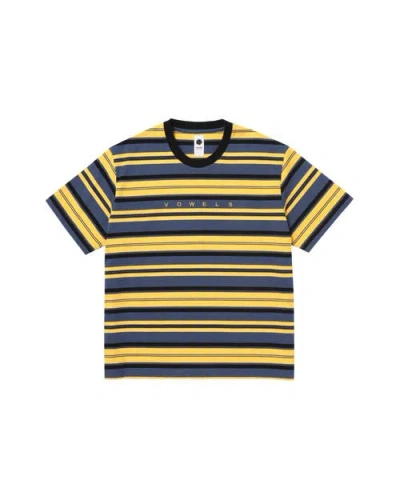Vowels Short Sleeve Stripe Tee In Multi