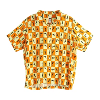 Pre-owned Vowels Short-sleeve Elvis Shirt 'orange' | Men's Size 3