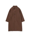 Vowels Split Raglan Coat In Brown