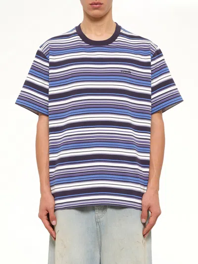 Vowels Stripe-pattern T-shirt In Multi