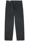 Vowels Straight-leg Denim Jeans In Black