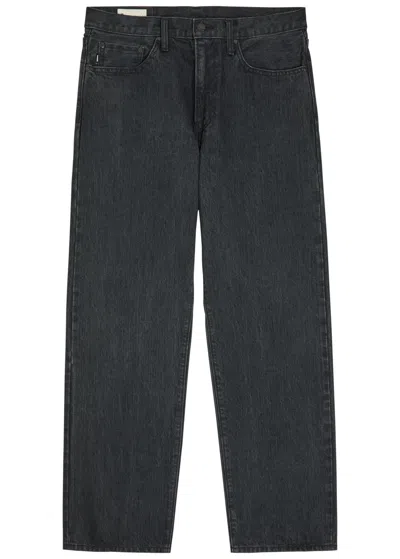 Vowels Straight-leg Denim Jeans In Black