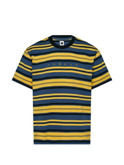Vowels Striped Short-sleeve T-shirt In Multi
