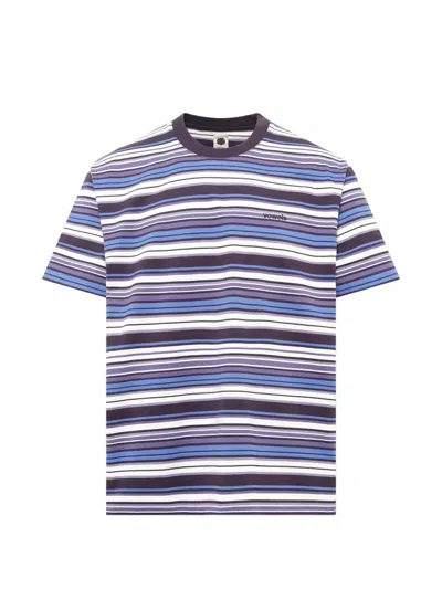 VOWELS STRIPE-PATTERN T-SHIRT