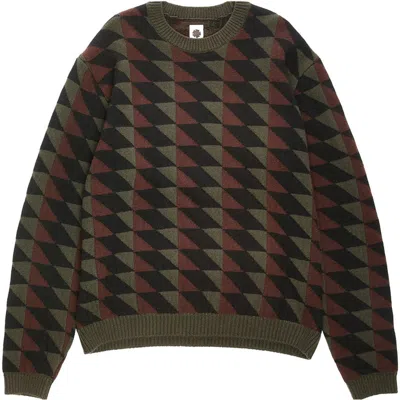 Vowels Tessellated Sweater In Green