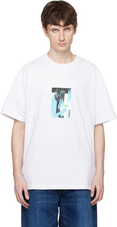 Vowels White Flower T-shirt