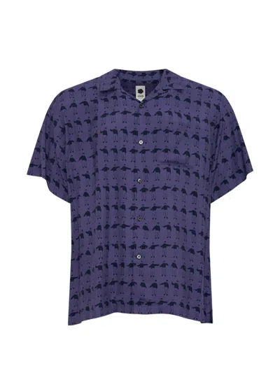 Vowels Wiggles Graphic-print Short-sleeved Shirt In Purple