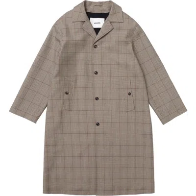 Vowels Wool Split Raglan Coat In Gray