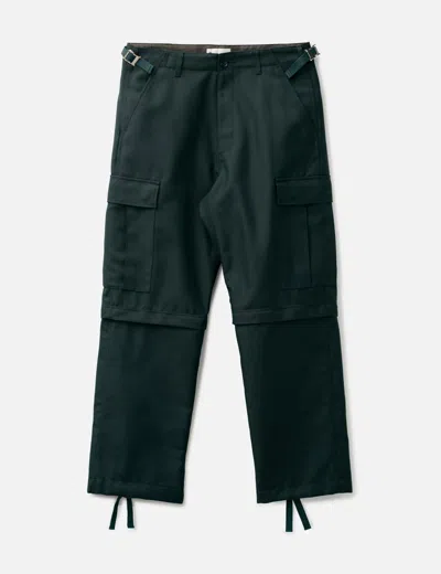 Vowels Zip-off Cargo Pants In Green
