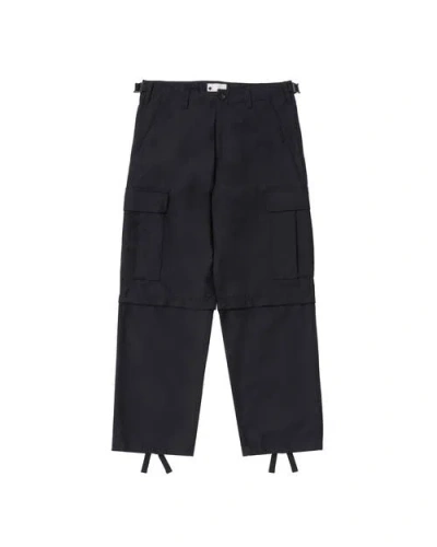 Vowels Zip-off Cargo Pants In Blue