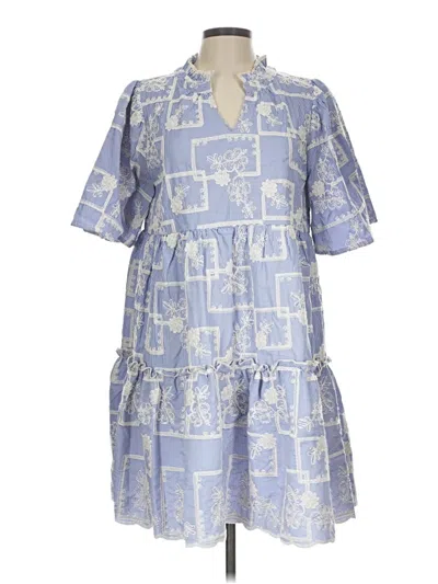 Pre-owned Voy Casual Dress In Blue