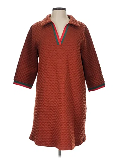 Pre-owned Voy Casual Dress In Brown