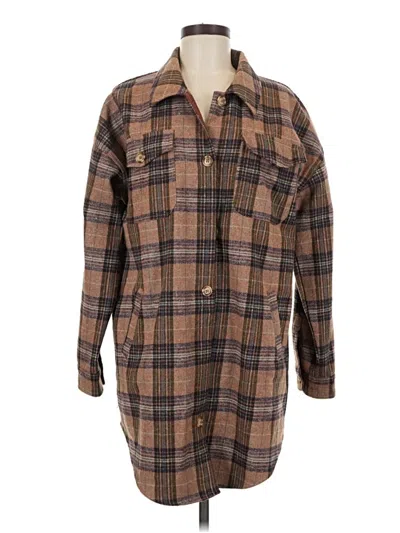 Pre-owned Voy Coat In Brown