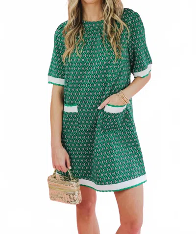Voy Easy Day Knit Dress In Kelly Green