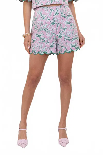 Voy Elsie High Rise Shorts In Mauve In Multi
