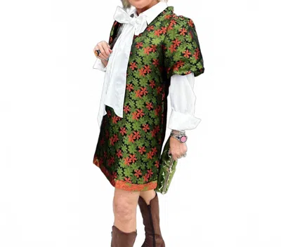 Voy Holly Mini Dress In Green Multi