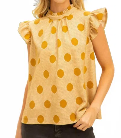 Voy Jenna Knit Top In Mustard In Yellow