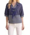 Voy Nautical Nights Top In Navy In Blue