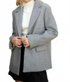 Voy Own It Double Button Wool Jacket In Grey In Gray