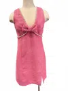 Voy Pearl Bow Tweed Dress In Pink