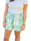 Voy Printed Shorts In Green
