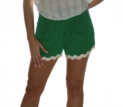 Voy Ric Rac Shorts In Green