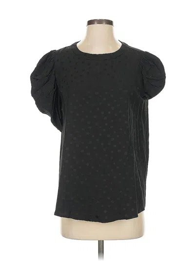Pre-owned Voy Short Sleeve Blouse In Black